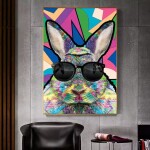 Street Graffiti Animals Cats Dogs Rabbits Canvas Painting Core Living Room Bedroom Decorative Posters
