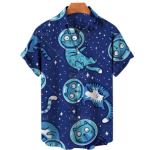 3D Printed Cat Hawaiian Shirt