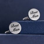 High Quality Custom Name Date Stainless Steel Cufflinks Personalized Metal Cuff Links For Men Wedding Jewelry
