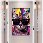 Street Graffiti Animals Cats Dogs Rabbits Canvas Painting Core Living Room Bedroom Decorative Posters